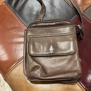 Fossil brown leather crossbody